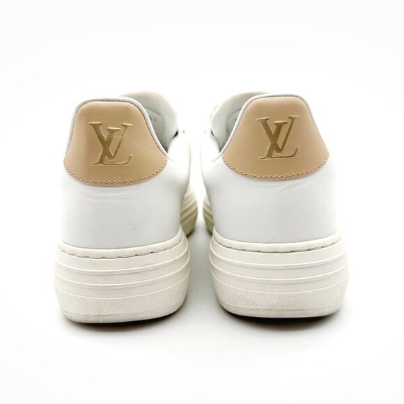 LOUIS VUITTON LV Groovy Platform Logo Sneakers Size 37 US 7 Lace Up Low Top - Picture 9 of 13